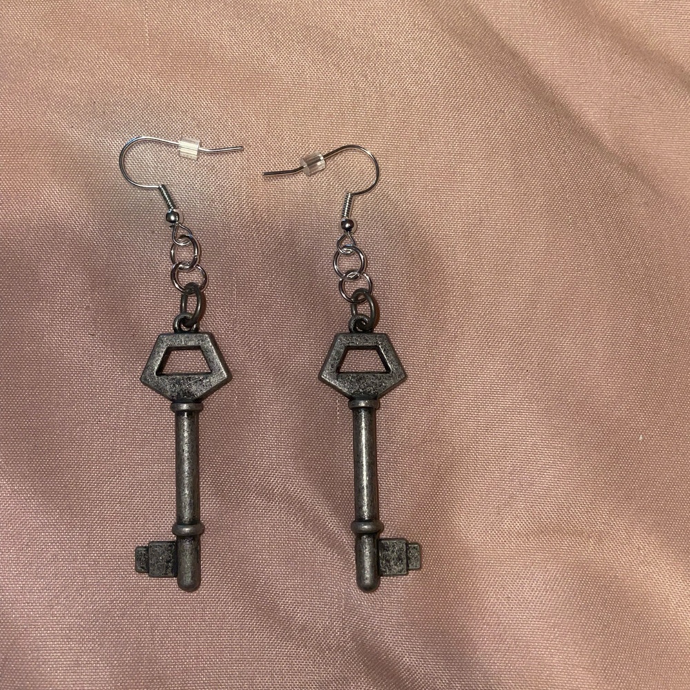 Handmade Dark Grey Earrings
